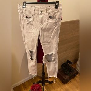 Ripped distressed jeans, light Grey